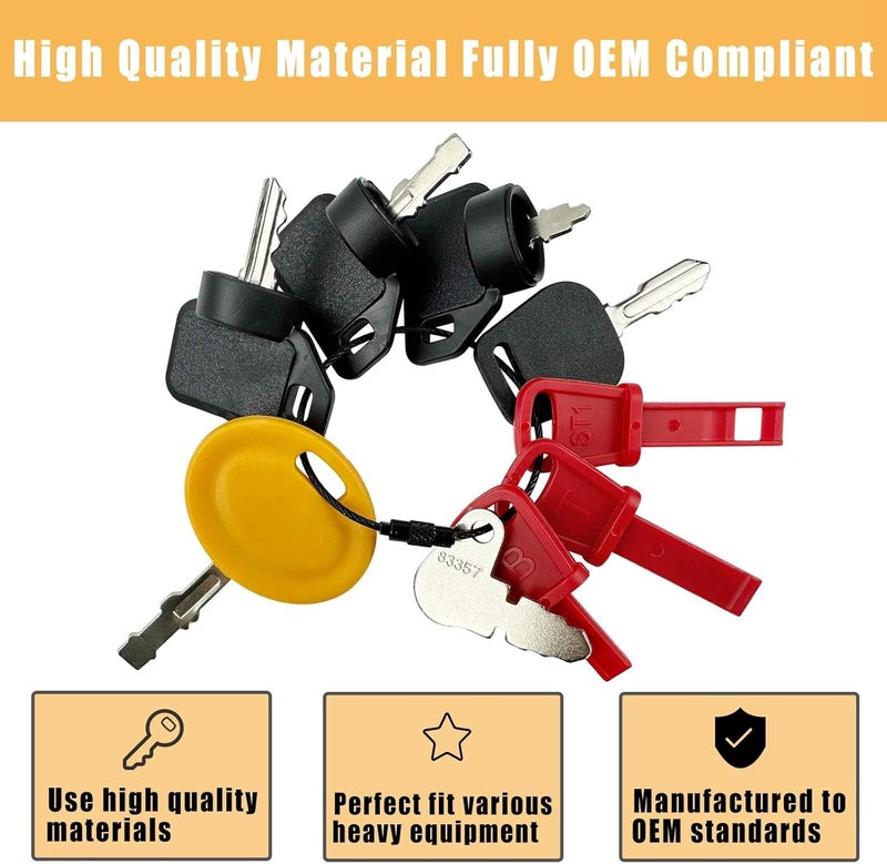 MANUTEX Lawn Mower Keys Set 9 Pcs for Cub Cad-et M-TD John De-ere Hus-qvarna To-ro Craft-sman Kub-ota Troy-Bi-lt Snow Engines 625-05000 63-8360 532411935 AM132500 GY20680 83357 925-2054A Snow Blower Keys - Image 3